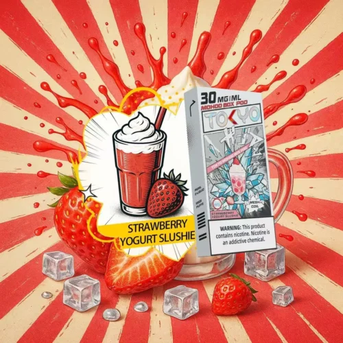 東京魔盒草莓冰沙煙彈｜極冰清涼草莓電子煙推薦