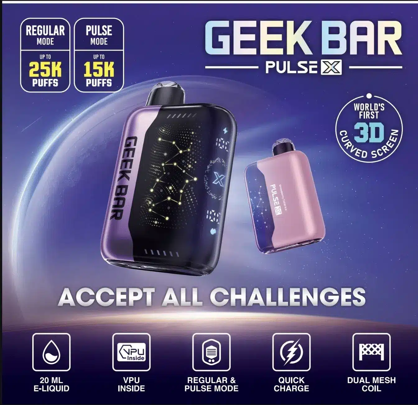 GEEK BAR PULSE X 25000口一次性電子煙|拋棄式霧化棒|美歐爆款:圖片 3